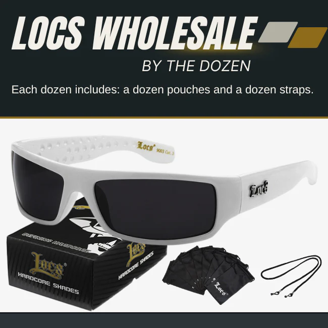 white frame Wholesale locs Sunglasses