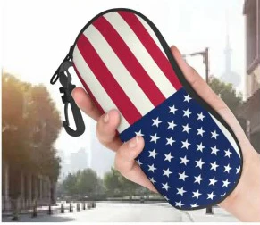 American Flag Ultra Light Large Zipper Case with Belt Clip - Image 5