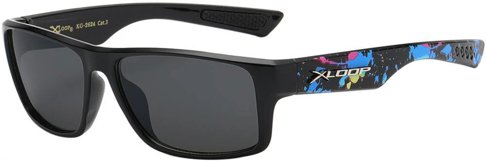 Junior XLOOP Splash Print Sports Sunglasses - Image 5