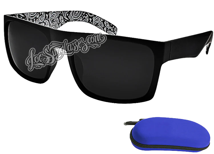 ( CAT 4 )Super Dark  Bandana Print Shades