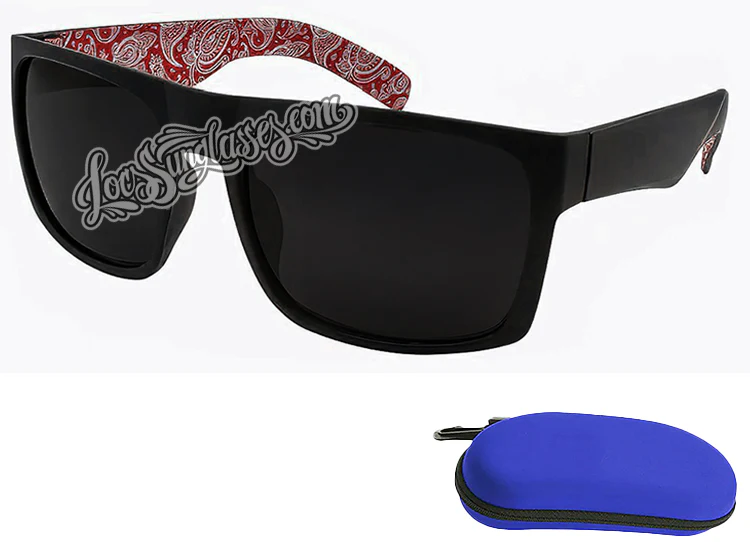 ( CAT 4 )Super Dark  Bandana Print Shades - Image 2