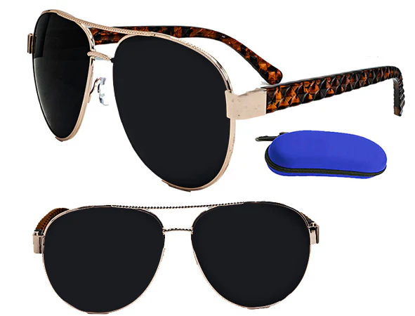 Men & Women Hip Hop Super Dark Aviator Sunglasses - Image 2