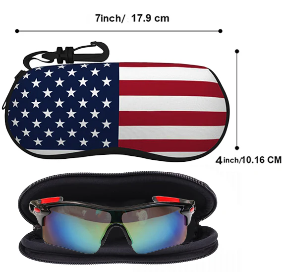 American Flag Ultra Light Large Zipper Case with Belt Clip - Image 3