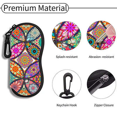 Ultra Light Neoprene Women's Zipper Sunglass Case - Image 3