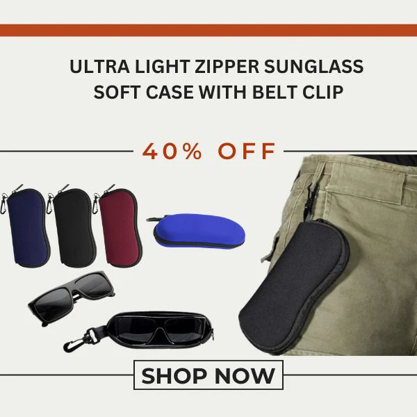 Neoprene Zipper Sunglass Case with Belt Clip -Combo Deal - Image 3