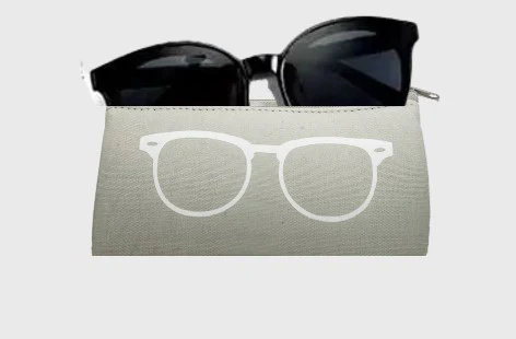Silver Women's Zipper Pouch w/ Sunglass Print - Image 2